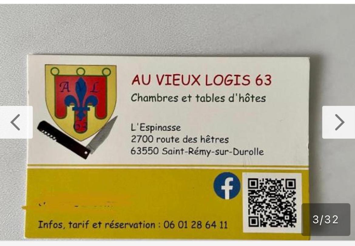 Au Vieux Logis 63 Acomodação com café da manhã Saint-Rémy-sur-Durolle Exterior foto